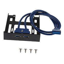 USB 3,0 Panneau Frontal 3.5'' Hub 2 Ports à 20PIN Connecteur Lecteur de Disque Baie pas cher