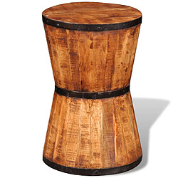 vidaXL Tabouret sablier Bois de manguier brut