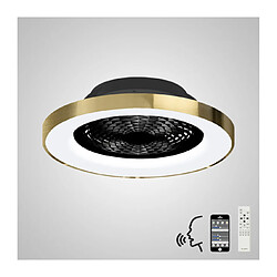 Avis Luminaire Center Plafonnier ventilateur Tibet Or noir 1 ampoule 20cm