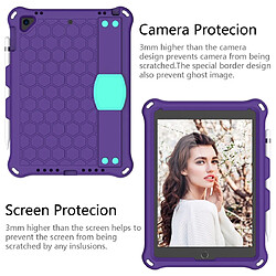 Wewoo Coque Pour iPad Air / Air 2 / Pro 9.7 / iPad 9.7 2017 / iPad 9.7 2018 Honeycomb Design EVA + PC Housse de protection antichoc à quatre coins avec sangles Violet + Vert menthe