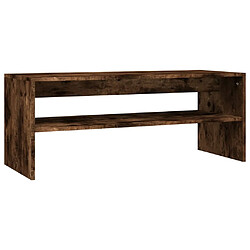 Maison Chic Table basse,Table Console Table d'appoint, Table pour salon Chêne fumé 100x40x40 cm Bois d'ingénierie -MN14020