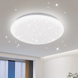 NETTLIFE Plafonnier LED 12W, 4000K, 25cm Blanc Neutre Éclairage de Plafond Ciel Étoilé Lampe de Couloir Ronde pour Chambre d'Enfant Salon