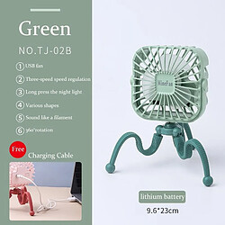 (GreenC, Lamp) Ventilateur de Poussette 500mAh Ventilateur de Siège de Voiture de Lit de Bébé Portatif de Bureau Personnel