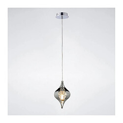 Luminaire Center Suspension Amano 1 Ampoule chrome poli/cristal