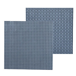 Wewoo 32 * 32 petites particules bricolage bloc de construction plaque inférieure 25,5 * 25,5 cm de mur accessoires jouets pour enfants gris foncé