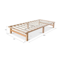 Avis Homestyle4U Lit Palette 90x200 cm en bois massif