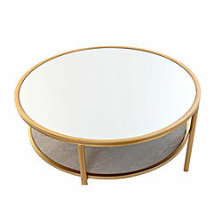 Table Basse DKD Home Decor Glamour Doré Métal Miroir 87 x 87 x 48 cm