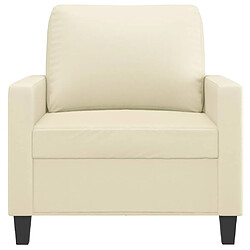 Avis Maison Chic Fauteuil relax,Chaise pour salon Crème 60 cm Similicuir -MN80800