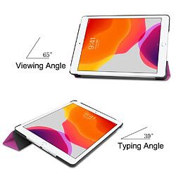 Avis Etui en PU avec support tri-pliure violet pour Apple iPad 10.2 (2019)