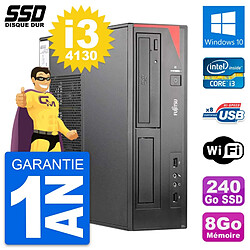 PC Fujitsu Esprimo E520 E85+ DT Intel i3-4130 RAM 8Go SSD 240Go Windows 10 Wifi - Occasion