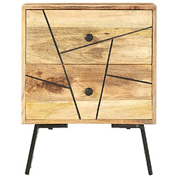 Maison Chic Table de chevet,Table de nuit,Table d'appoint pour salon 40x30x50 cm Bois de manguier massif -MN45817