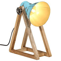 vidaXL Lampe de bureau 25 W bleu délavé 30x17x40 cm E27