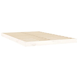 Acheter Maison Chic Lit adulte - Lit simple Cadre de lit,Structure du lit Contemporain blanc 120x200 cm bois de pin massif -MN27083