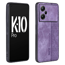 Coque en TPU + PU AZNS anti-chute pour votre Oppo K10 Pro 5G - violet