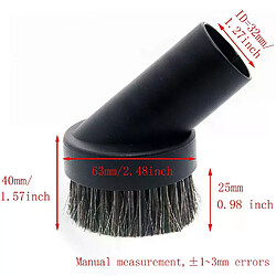 Avis Brosse à poussière ronde en poils de cheval, 25MM, 1.25 pouces, brosse pour aspirateur, poils souples avec adaptateur de tuyau de 1 1/4 pouces à 1 3/8 pouces