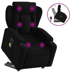 vidaXL Fauteuil de massage inclinable Noir Tissu