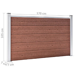 vidaXL Clôture de jardin WPC 353x106 cm marron pas cher