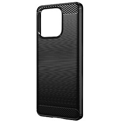 Avizar Coque pour Xiaomi Redmi 12C Souple Renforcée Effet Carbone Brossé Noir