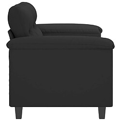 Acheter Maison Chic Canapé à 2 places,Sofa de Salon,Canapé droit Noir 120 cm Tissu microfibre -GKD751123