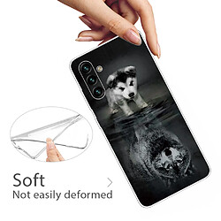 Coque en TPU antichoc, anti-rayures chien et loup pour votre Samsung Galaxy A13 5G