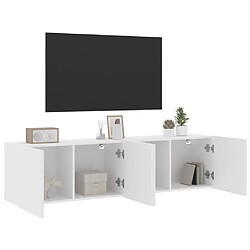 Acheter vidaXL Meubles TV muraux 2 pcs blanc 80x30x41 cm