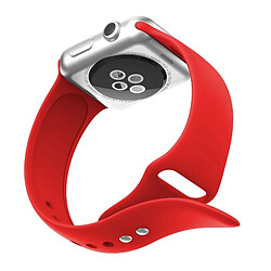 Acheter Wewoo Bracelet Bande de montre en silicone à double rivets pour Apple Watch séries 3 et 2 1 42 mm (rouge)