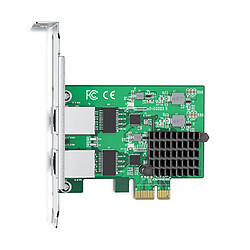 HCX Carte Réseau Double Port Ethernet (RJ45) Gigabit, Puce 82571EB