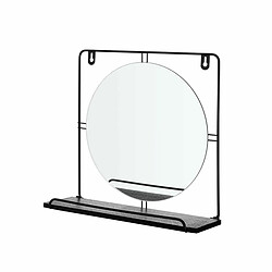 Gift Decor Miroir Noir Métal Bois MDF 33,7 x 30 x 10 cm (4 Unités)