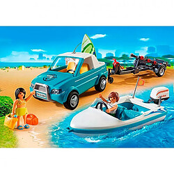 Avis Playmobil® Playmobil Mini-Pickup de Surfeur et Speedboat Playmobil avecFigurines et Accessoires Multicolore