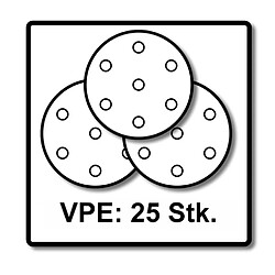 Festool STF D225/128 Disques abrasifs Granat P60 - 225 mm pour ponçeuse à bras PLANEX - 25 pcs. (205654)