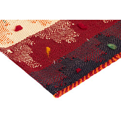 Vidal Tapis de laine 162x150 rouge Jajim