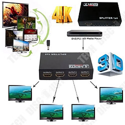 Acheter Tech Discount TD® Meilleur Convertisseur TV HDMI Splitter 4 ports 1080p 4K pour Distributeur 3D Full HD 1 in 4 out - convertisseur TV - séparateur