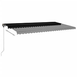 Acheter vidaXL Auvent manuel rétractable sur pied 600x300 cm Anthracite