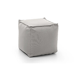 Avis Autrement Talamo Italia Pouf Perla, 100% Made in Italy, Pouf carré en tissu doux, cm 45x45h45, couleur Blanc