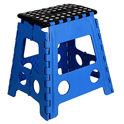 Venteo - Marche Pied Pliant GRAND MODELE - Résiste jusqu'à 150kg de charge - Pliable - 4.0 - Bleu