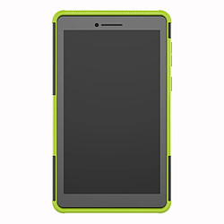 Avis Coque en TPU cool pneu hybride avec béquille vert pour votre Lenovo Tab E7 7.0 7104F