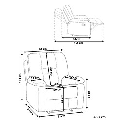 Avis Beliani Fauteuil BERGEN Tissu Taupe