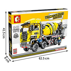 Acheter Universal Bloc Senbo Travaux urbains Bulldozer Grue Technique Automobile Camion Pelle Rouleau Bloc Brique Brique Bâtiment Jouet Empilement Bloc(Jaune)