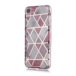 Coque en TPU motif marbre or rose imd blanc/rose pour votre Apple iPhone 8/7