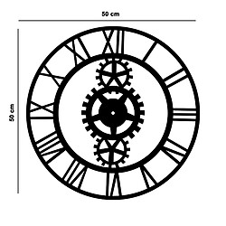 Avis EPIKASA Horloge Murale Vintage 8, Noir, Métal, 50x1,5x50 cm