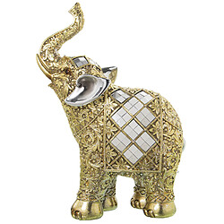 Figurine Décorative Alexandra House Living Doré Plastique Eléphant 13 x 22 x 30 cm Miroirs