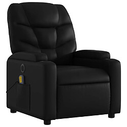 Avis Maison Chic Fauteuil Relax pour salon, Fauteuil de massage inclinable électrique noir similicuir -GKD18228