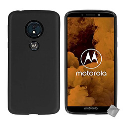 Htdmobiles Coque silicone gel fine pour Motorola Moto G6 Play + verre trempe - NOIR