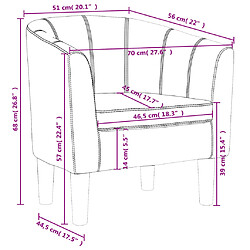 vidaXL Fauteuil gris similicuir pas cher