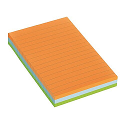 Bloc ligné assortis Post-it 102 x 152 mm - bloc de 45 feuilles - Lot de 12