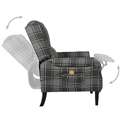 Acheter Maison Chic Fauteuil de massage inclinable,Fauteuil luxe de relaxation Gris Tissu -MN90563