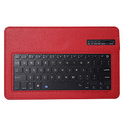 Avis Wewoo Etui en cuir Bluetooth Clavier détachable SA590 3.0 avec texture Litchi pour Samsung Galaxy Tab A 10.5 pouces T590 / T595avec support Rouge