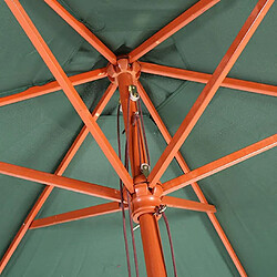 Avis Decoshop26 Parasol de jardin Ø 3m polyester/bois vert olive 04_0003824