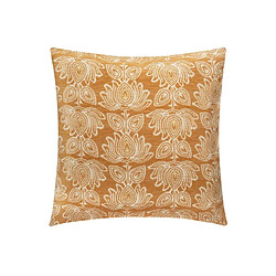 But Housse de coussin 40x40 cm FLEUR Ocre pas cher