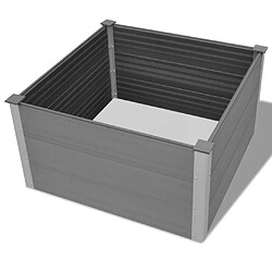 Acheter Maison Chic Jardinière,Lit surélevé de jardin - Bac à fleurs - pot de fleur WPC 100x100x54 cm Gris -GKD59133